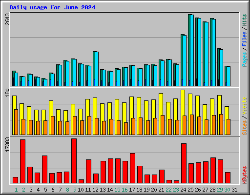 Daily usage for June 2024