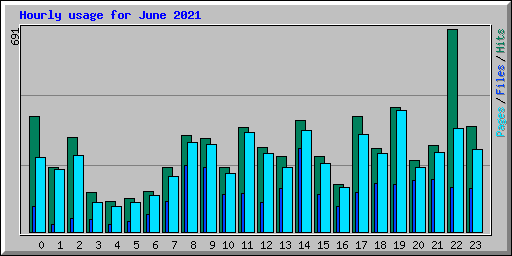 Hourly usage for June 2021
